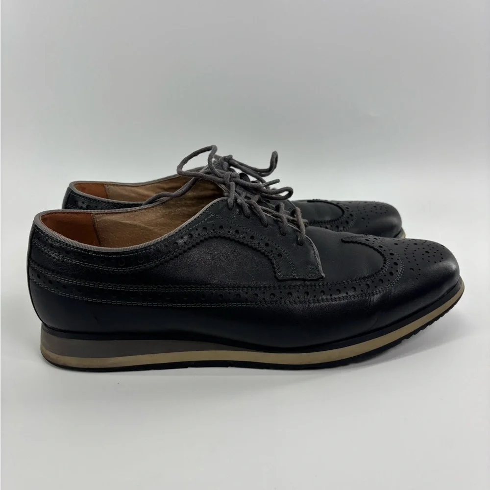 Florsheim limited indigo flux wingtip oxfords 10 black work office comfort